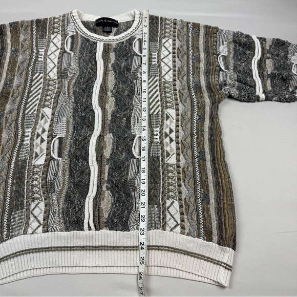 Vtg Croft & Barrow Textured Cosby Knit Sweater Sz Large Y2K Crazy Knit B1 - Picture 7 of 7